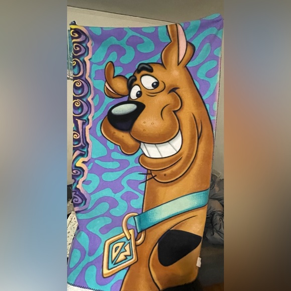 Vintage  Scooby-Doo Fleece Cartoon Network Blanket - Picture 2 of 2